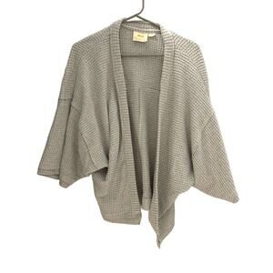 Anthropologie‎ Cardigan Sweater Extra Small Oversized Maeve Waffle Knit Batwing